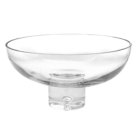 11 Mouth Blown Deep Pedestal Glass Centerpiece Bowl