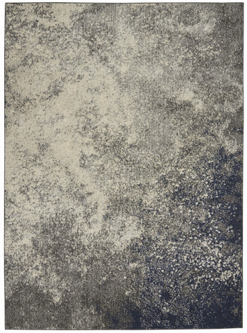 4' X 6' Gray And Ivory Abstract Power Loom Area Rug