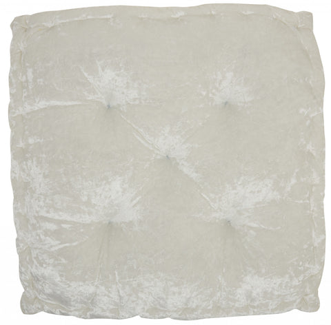 24" X 24" Ivory Polyester Solid Color Floor Cushion