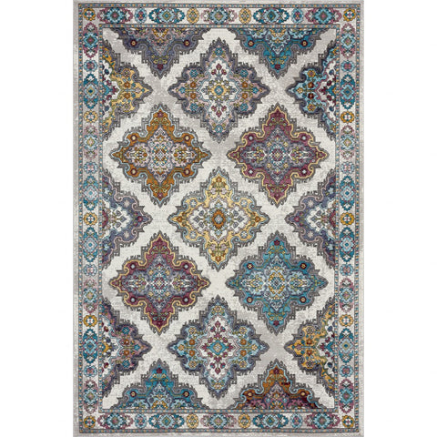 5��� x 8��� Blue Traditional Floral Motifs Area Rug
