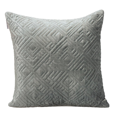 Quilted Charcoal Decorative Throw Pillow