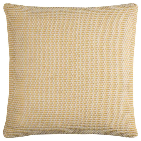Yellow Ivory Scaled Diamond Pattern Throw Pillow