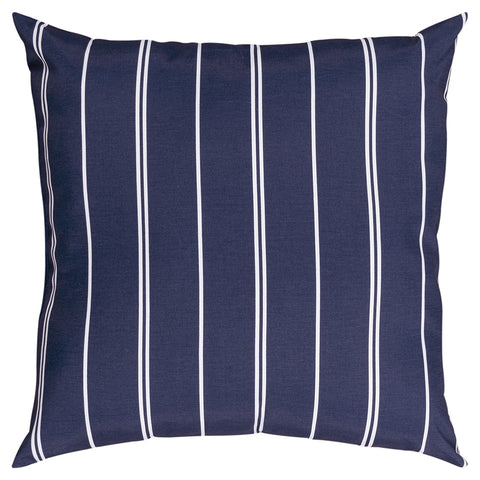 Navy Blue Pin Striped Indoor Outdoor Throw Pillow