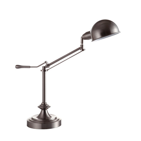 Silver Metal Swing Arm Table Lamp