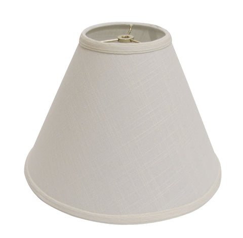 17" Off White Deep Cone Slanted Linen Lampshade