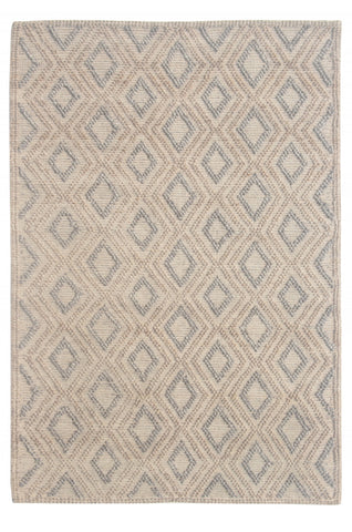 5' X 7' Gray And Brown Geometric Dhurrie Area Rug