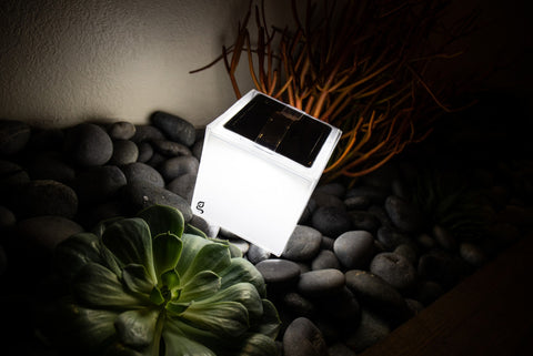 4" Modern Square Portable and Hangable Solar Lantern