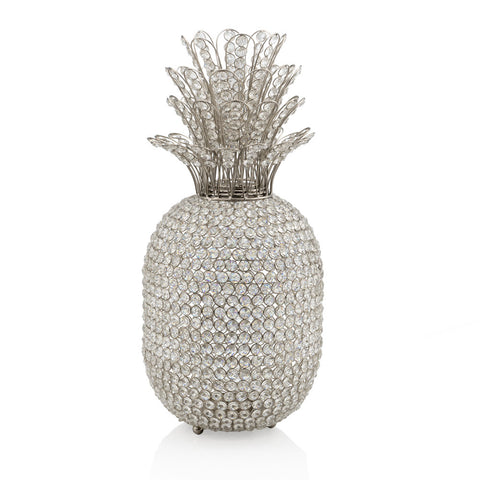 23" Glam Bling Faux Crystal and Silver Pineapple