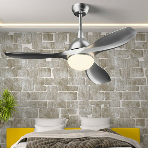 Modern 48" Ceiling Fan with Dimmable LED Light and Remote Control