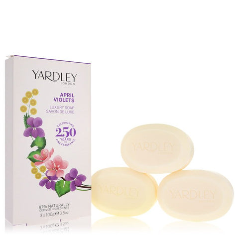 April Violets by Yardley London - 3 x 3.5 oz Soap 3.5 oz