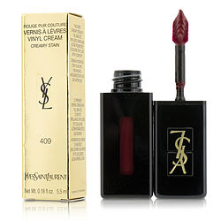 Yves Saint Laurent Rouge Pur Couture Vernis A Levres Vinyl Cream Creamy Stain - # 409 Burgundy Vibes  --5.5ml/0.18oz By