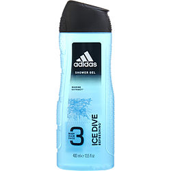 Adidas Ice Dive By Adidas 3 Body Hair & Face Shower Gel 13.5 Oz