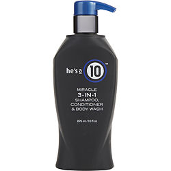 He's A Miracle 3-in-1 Shampoo Conditioner & Body Wash 10 Oz