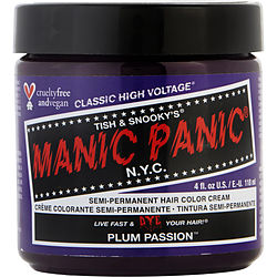 High Voltage Semi-permanent Hair Color Cream - # Plum Passion 4 Oz