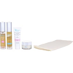 Clear Skincare Set: Face Wash 10ml + Clay Mask 10ml + Face Cream 10ml + Toner 10ml + Cloth --5pcs