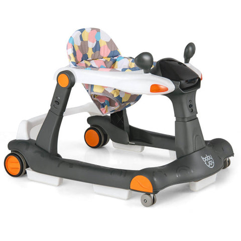 2-in-1 Foldable Activity Push Walker with Adjustable Height 2-in-1 Foldable