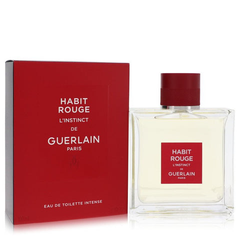 Habit Rouge L'instinct by Guerlain - Eau De Toilette Intense Spray 3.3 oz