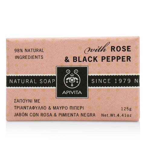 Natural Soap With Rose & Black Pepper - 125g/4.41oz