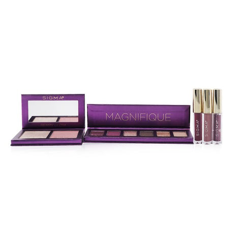 Magnifique Makeup Collection (1x Eyeshadow Palette + 1x Berry Glow Cheek Duo + 1x Adored Mini Lip Set + Bag) - -