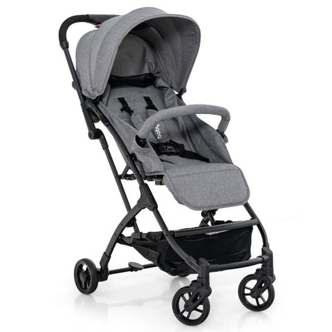 Lightweight Baby Stroller with One-Hand Quick Folding-Gray Lightweight Baby