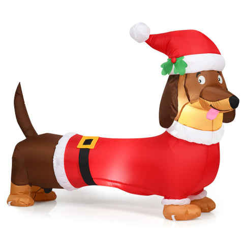 5 Feet Inflatable Christmas Dog with LED Lights 5 Feet Inflatable Christmas