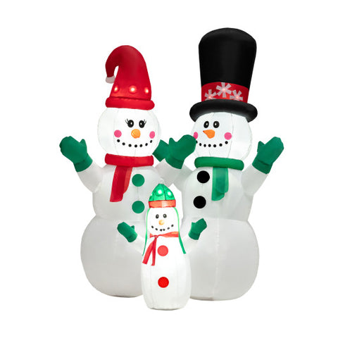 6 Feet Inflatable Christmas Snowman Decoration with LED and Air Blower 6