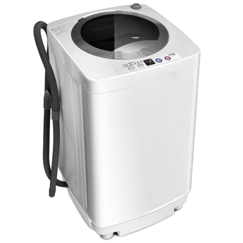 Portable 7.7 lbs Automatic Laundry Washing Machine with Drain Pump Portable