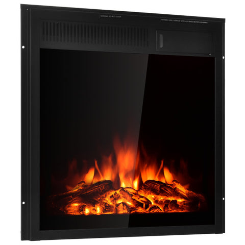 22.5 Inch Electric Fireplace Insert Freestanding and Recessed Heater 22.5