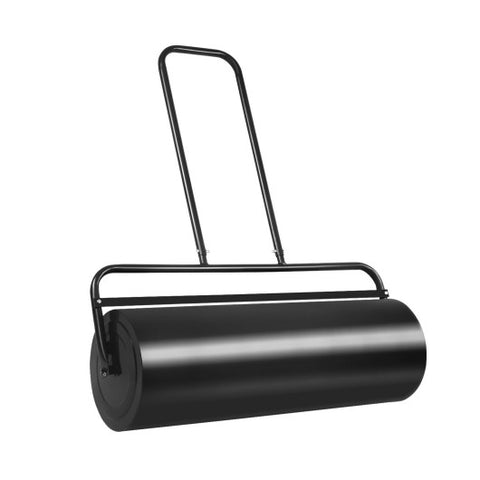 36 x 12 Inch Tow Lawn Roller Water Filled Metal Push Roller-Black 36 x 12