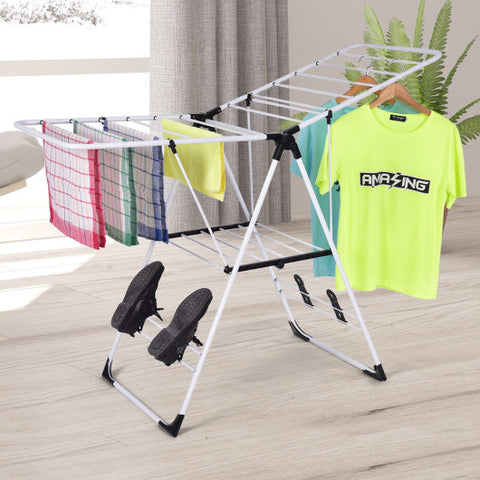 White Portable Laundry Clothes Storage Drying Rack White Portable Laundry