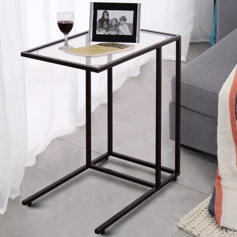 Sofa End Table Coffee Side Table with Glass Top Sofa End Table Coffee Side
