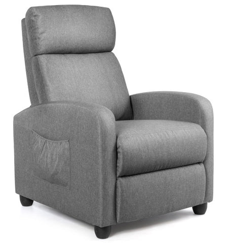 Recliner Sofa Wingback Chair with Massage Function-Gray Recliner Sofa