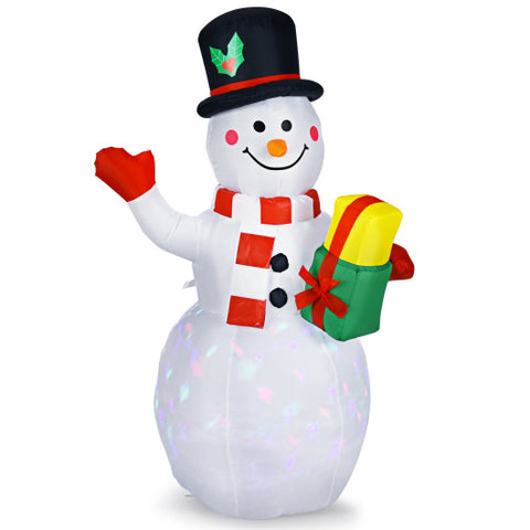 5 Feet Tall Snowman Inflatable Blow up Inflatable with Built-in Colorful