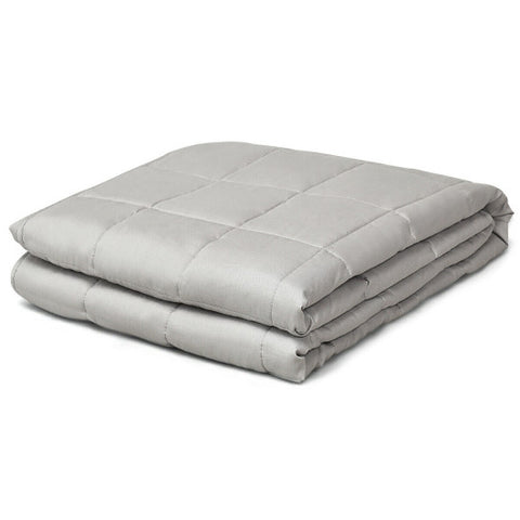 17 lbs Weighted 100% Cotton Blankets-Light Gray 17 lbs Weighted 100% Cotton