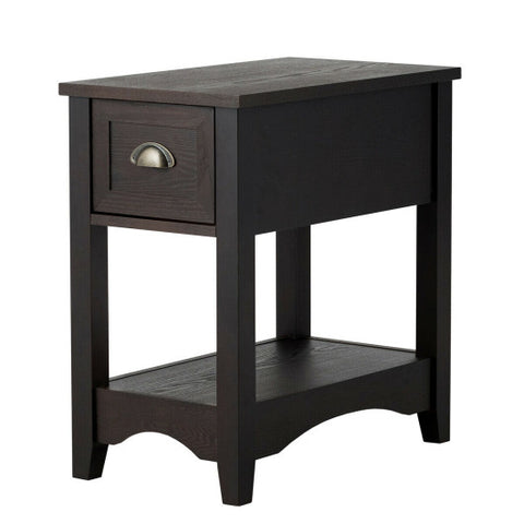 Contemporary Chair Side End Table Compact Table with Drawer