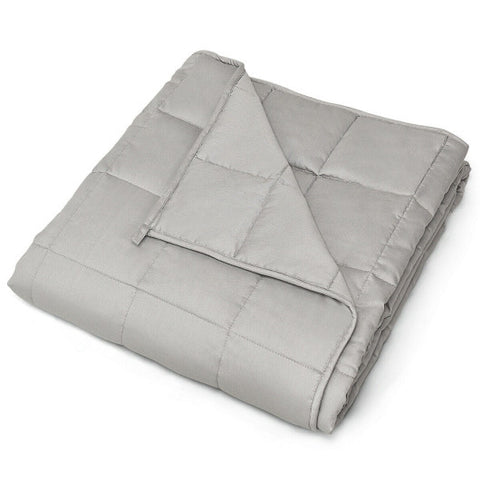 20 lbs 60" x 80" 100% Cotton Weighted Blanket - Light Gray 20 lbs 60" x 80"