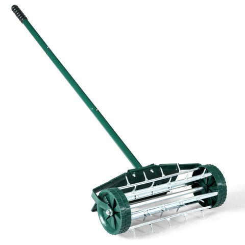 18 Inch Rolling Lawn Aerator with Splash-Proof Fender for Garden 18 Inch